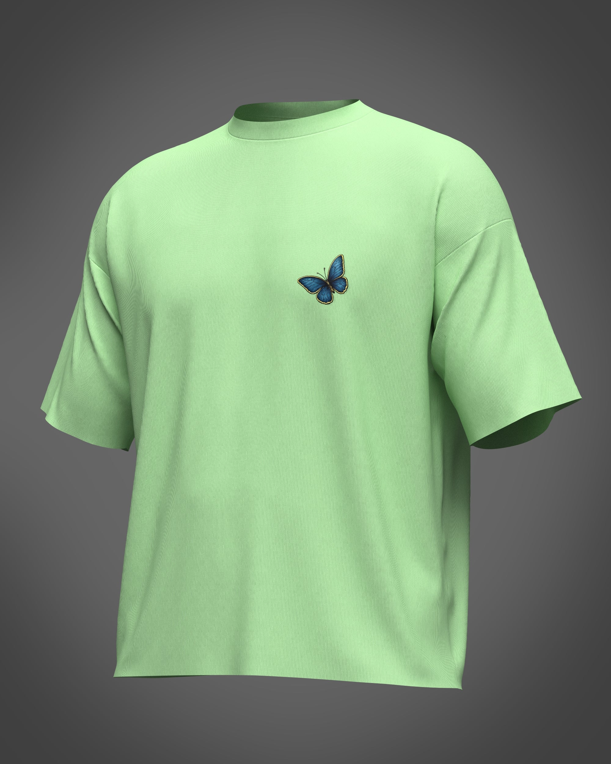 Pista t-shirt with blue butterfly design 